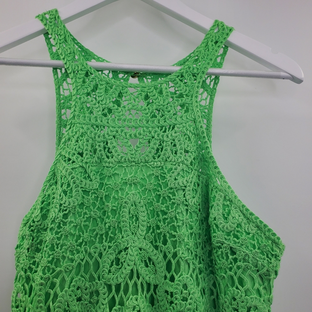 Lilly Pulitzer Jaimie Knit Lace Shift Dress Green - Picture 2 of 7